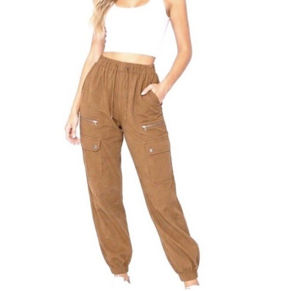Banana Republic Cargo Jogger Brown Utility Tencel Tapered Pant L